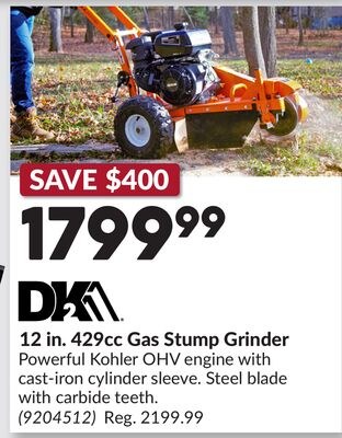 12 in. 429cc Gas Stump Grinder