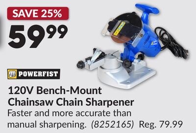 120V Bench-Mount Chainsaw Chain Sharpener