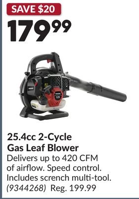 25.4cc 2-Cycle Gas Leaf Blower
