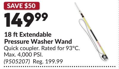 18 ft Extendable Pressure Washer Wand