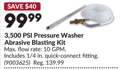 3,500 PSI Pressure Washer Abrasive Blasting Kit