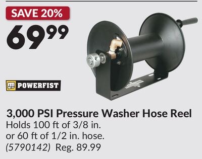3,000 PSI Pressure Washer Hose Reel