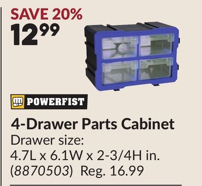 4-Drawer Parts Cabinet
