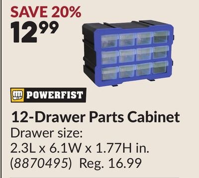 12-Drawer Parts Cabinet
