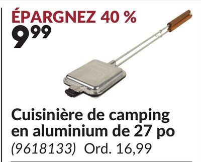 Cuisinière de camping en aluminium de 27 po