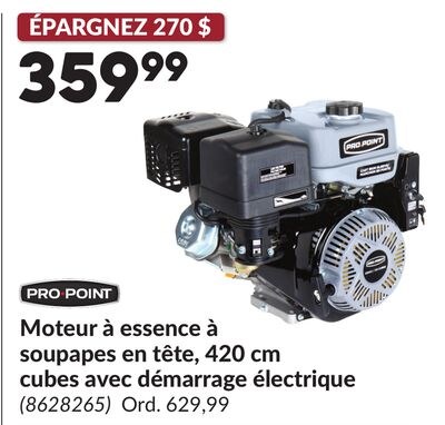 Moteur à essence à soupapes en tête, 420 cm cub…