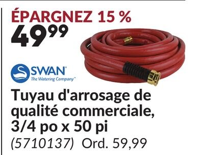 Tuyau d'arrosage de qualité commerciale, 3/4 po…