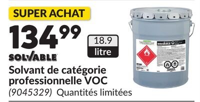 Solvant de catégorie professionnelle VOC