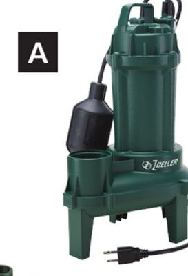 1/3 ch, standard Pompes pour eaux usees en fonte