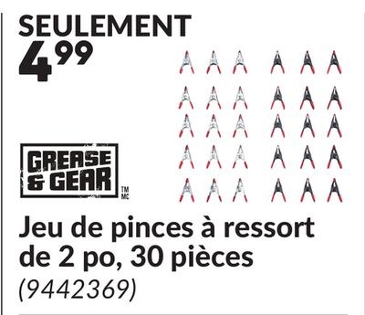 Jeu de pinces à ressort de 2 po, 30 pièces