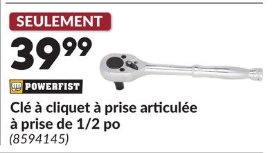 Clé à cliquet à prise articulée à prise de 1/2 …