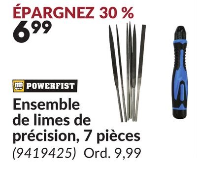 Ensemble de limes de précision, 7 pièces