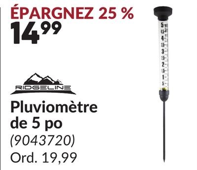 Pluviomètre de 5 po