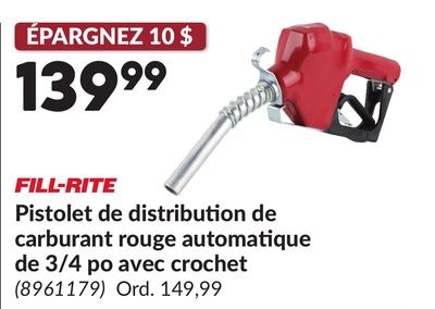 Pistolet de distribution de carburant rouge aut…