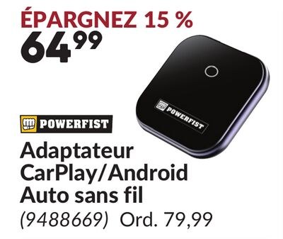 Adaptateur CarPlay/Android Auto sans fil