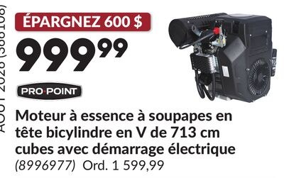 Moteur à essence à soupapes en tête bicylindre …