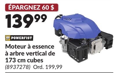Moteur à essence à arbre vertical de 173 cm cub…