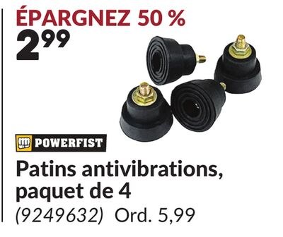 Patins antivibrations, paquet de 4