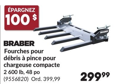 Fourches pour débris à pince pour chargeuse com…