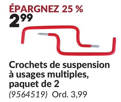 Crochets de suspension à usages multiples, paqu…