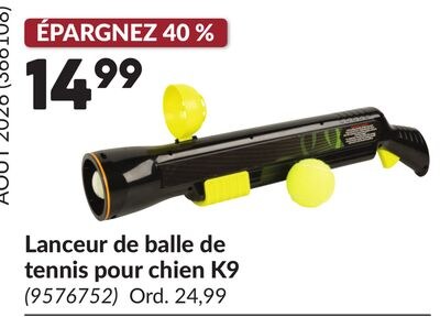 Lanceur de balle de tennis pour chien K9