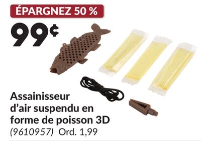 Assainisseur d'air suspendu en forme de poisson…