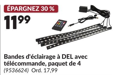 Bandes d'éclairage à DEL avec télécommande, paq…