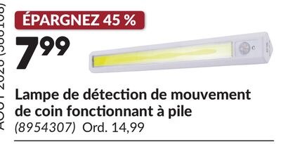 Lampe de détection de mouvement de coin fonctio…