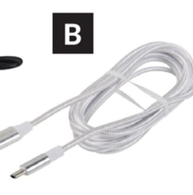 Câbles de recharge tressés USB-C à USB-C de 100…