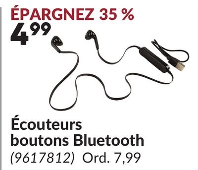 Écouteurs boutons Bluetooth