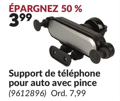 Support de téléphone pour auto avec pince