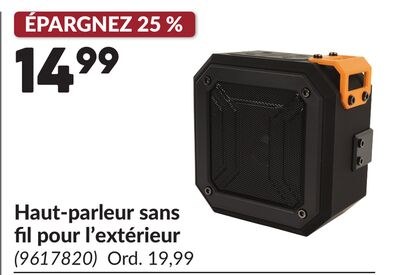 Haut-parleur sans fil pour l'extérieur