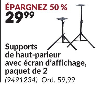 Supports de haut-parleur avec écran d'affichage…