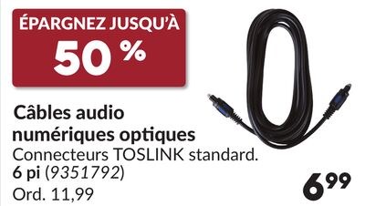 Câbles audio numériques optiques