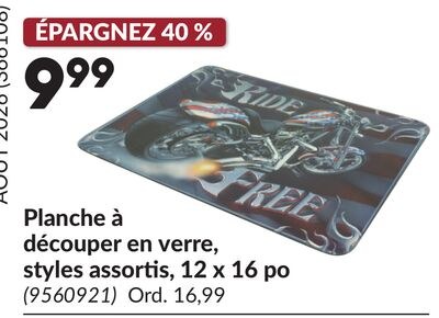 Planche à découper en verre, styles assortis, 1…