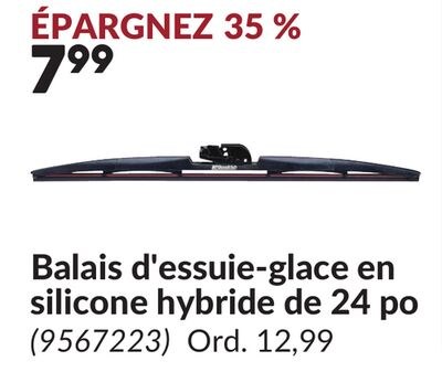Balais d'essuie-glace en silicone hybride de 24…