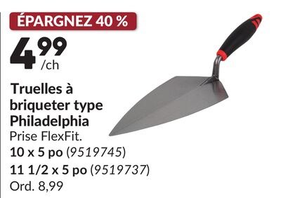 Truelles à briquer type 10 x 5 po