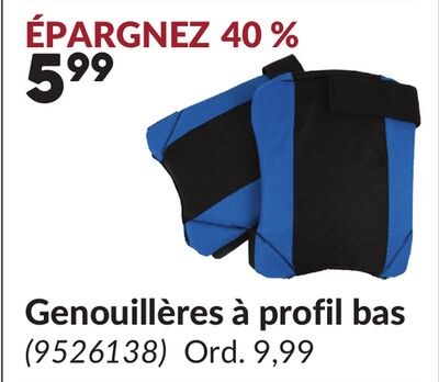 Genouillères à profil bas