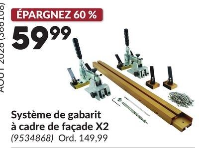 Système de gabarit à cadre de façade X2