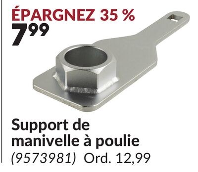 Support de manivelle à poulie