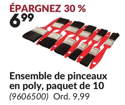 Ensemble de pinceaux en poly, paquet de 10
