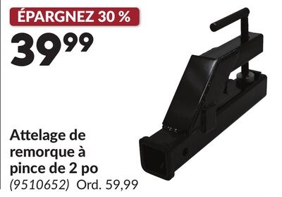 Attelage de remorque à pince de 2 po