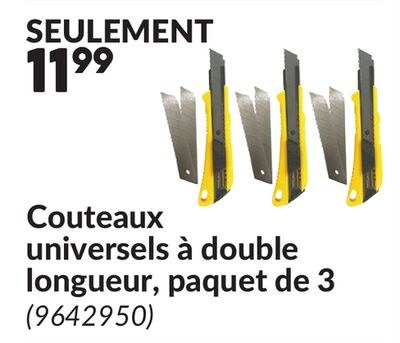 Couteaux universels à double longueur, paquet d…