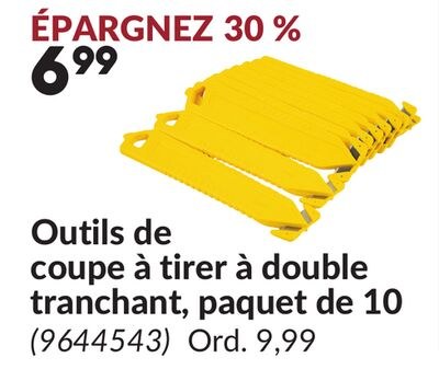 Outils de coupe à tirer à double tranchant, paq…