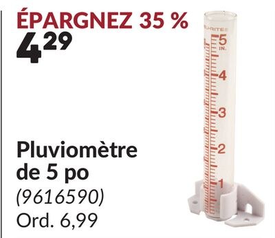 Pluviomètre de 5 po
