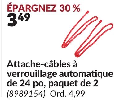 Attache-câbles à verrouillage automatique de 24…