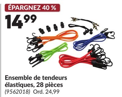 Ensemble de tendeurs élastiques, 28 pièces