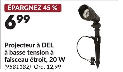 Projecteur à DEL à basse tension à faisceau étr…