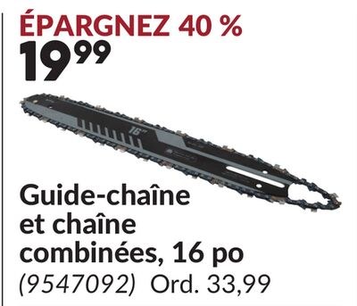 Guide-chaîne et chaîne combinées, 16 po