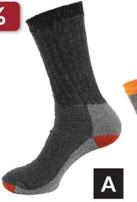 Chaussettes de travail, 2 paires Gris foncé